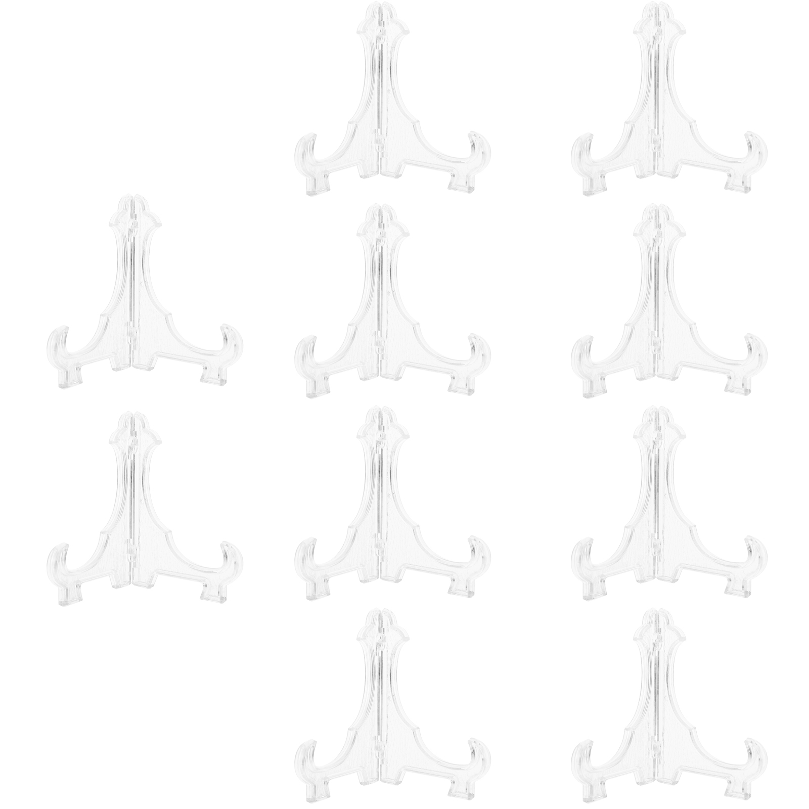 10pcs Clear Acrylic Easel Stands Coin Display Easel Mini Triangle
