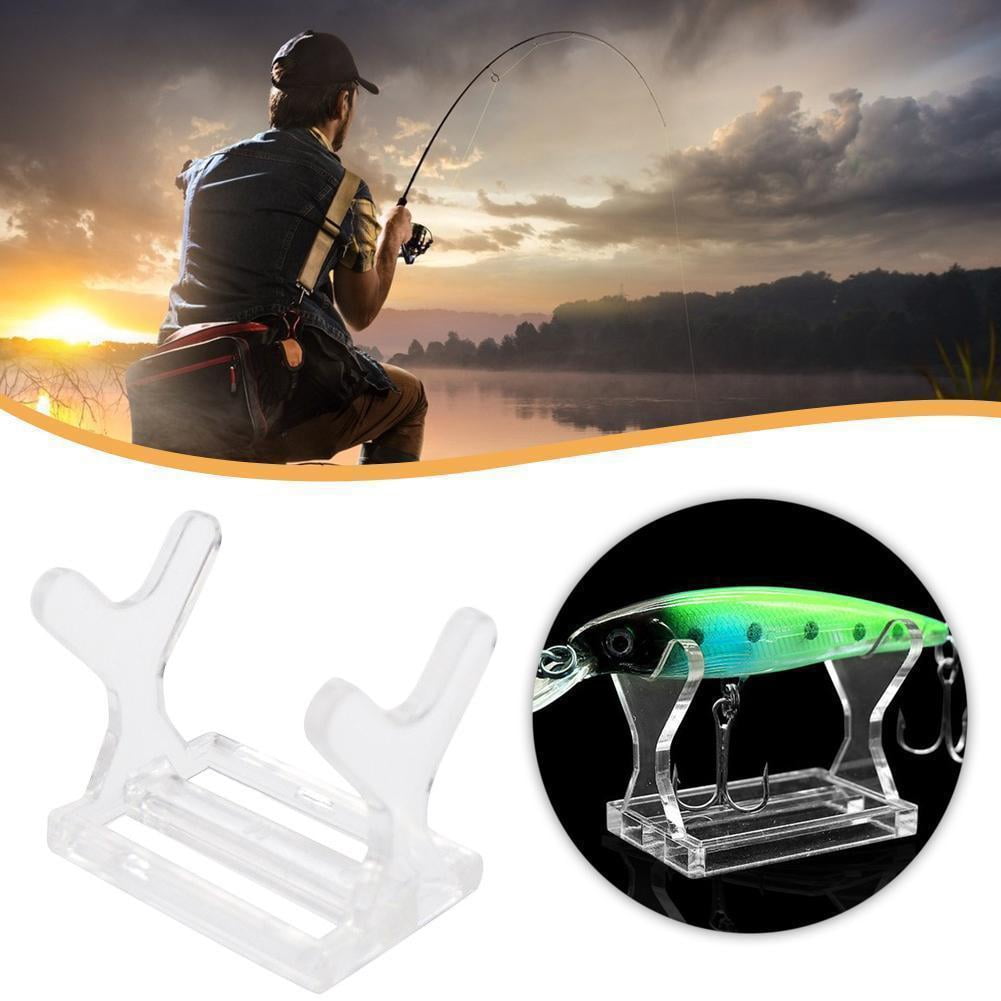 acrylic fishing lure stands Onfireguy 250-Pack Large Adjustable Clear Display Stand Easels for Large Fishing Lures, Wildlife Calls, and Knives Crafted from durable NOENNULL Clear Fishing Lure Display