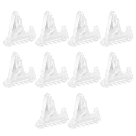 10pcs Clear Acrylic Stands Badge Display Rack Easel Holder Clear Easel Stands