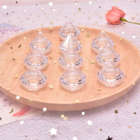 10pcs Clear Empty Cream Balm Lotion Container Jar Box Pots 5g DIAMOND SHA Fk WA