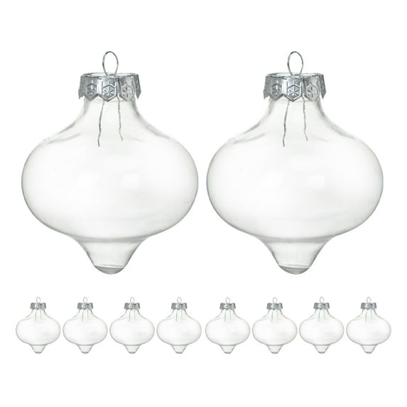 10pcs Clear Plastic Fillable Ornament Balls Light Bulb Shape For DIY Crafts Christmas Tree Hanging Decorations And Holiday Home Decor