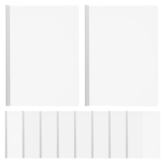 10pcs Clear Report Covers for Paper Multi-function File Folders with Sliding Bars File Covers (A4)