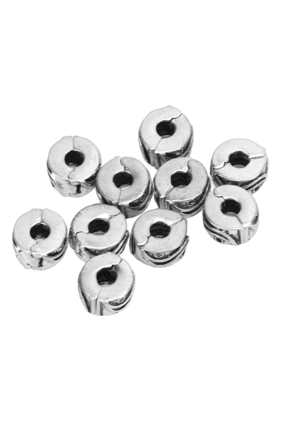 10pcs Clip Lock Beads Antique Silver Bracelet Non Slip Positioning Buckle DIY Hand Made Jewelry Accessories Style 2