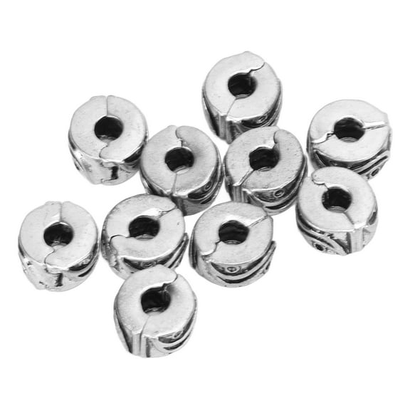 10pcs Clip Lock Beads Antique Silver Bracelet Non Slip Positioning Clip Buckle Beads DIY Hand Made Jewelry Accessories Style 2
