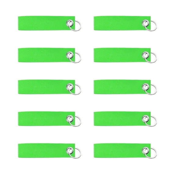 10pcs Colorful Felt Key Sign DIY Felt Key Metal Rings Crafting Essential