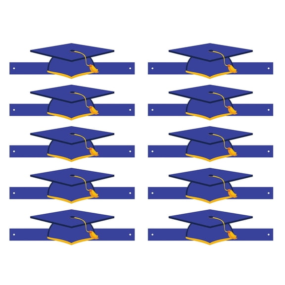 Pack Of 10 Graduation Paper Crowns with Tassels for Kindergarten Preschool School Celebration Graduating Ceremonies Hat