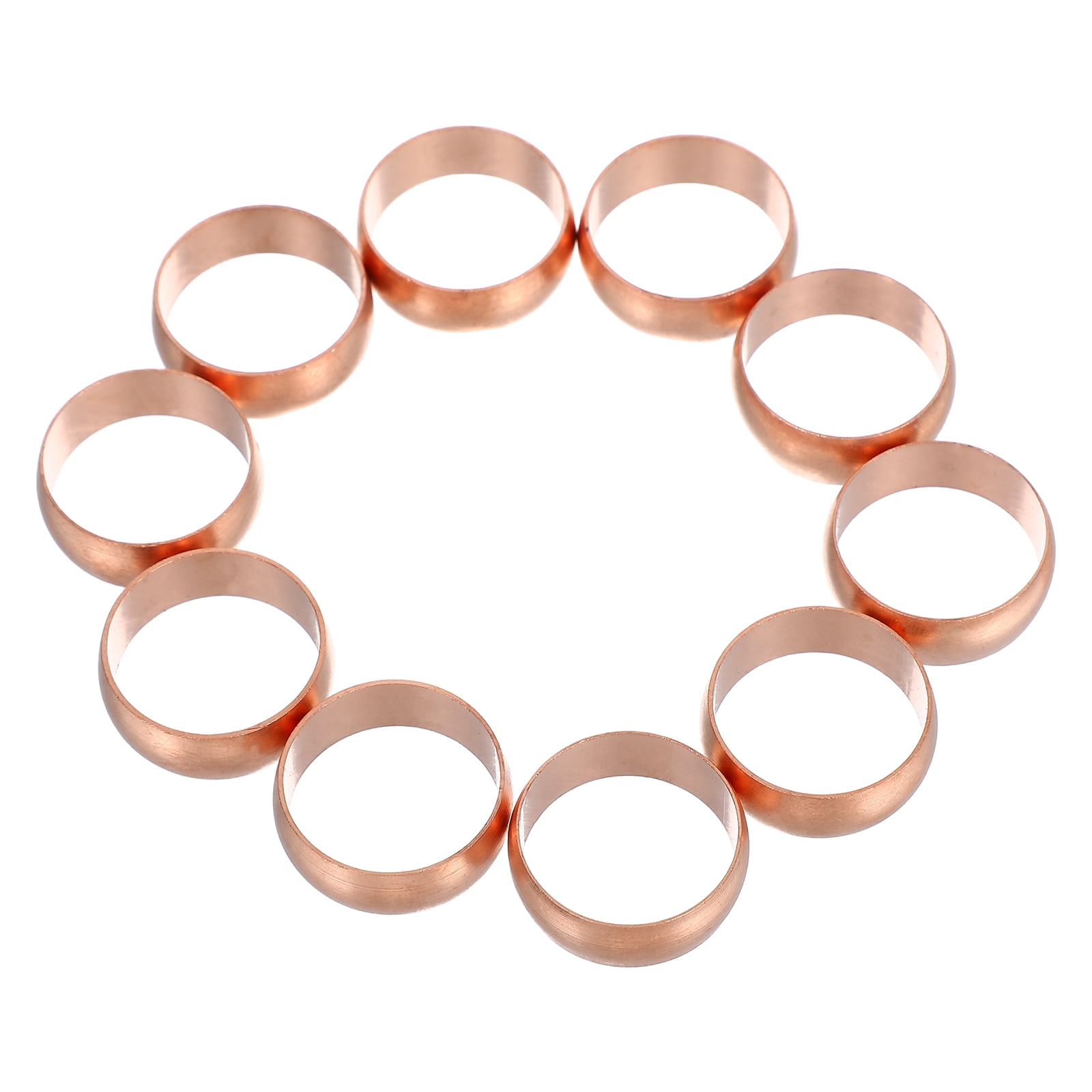 10pcs Copper Crimp Rings for Plumbing PEX Pipe Crimping Parts Oil Pipeline Sealing Ring for Industrial Pipes