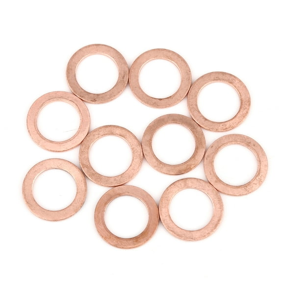 10pcs Copper Washer Flat Sealing Gasket Ring Spacer Fitting for Car 16 x 24 x 1.5mm