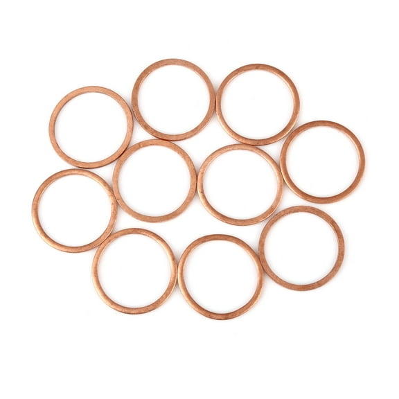 10pcs Copper Washer Flat Sealing Gasket Ring Spacer Fitting for Car 20 x 24 x 1.5mm
