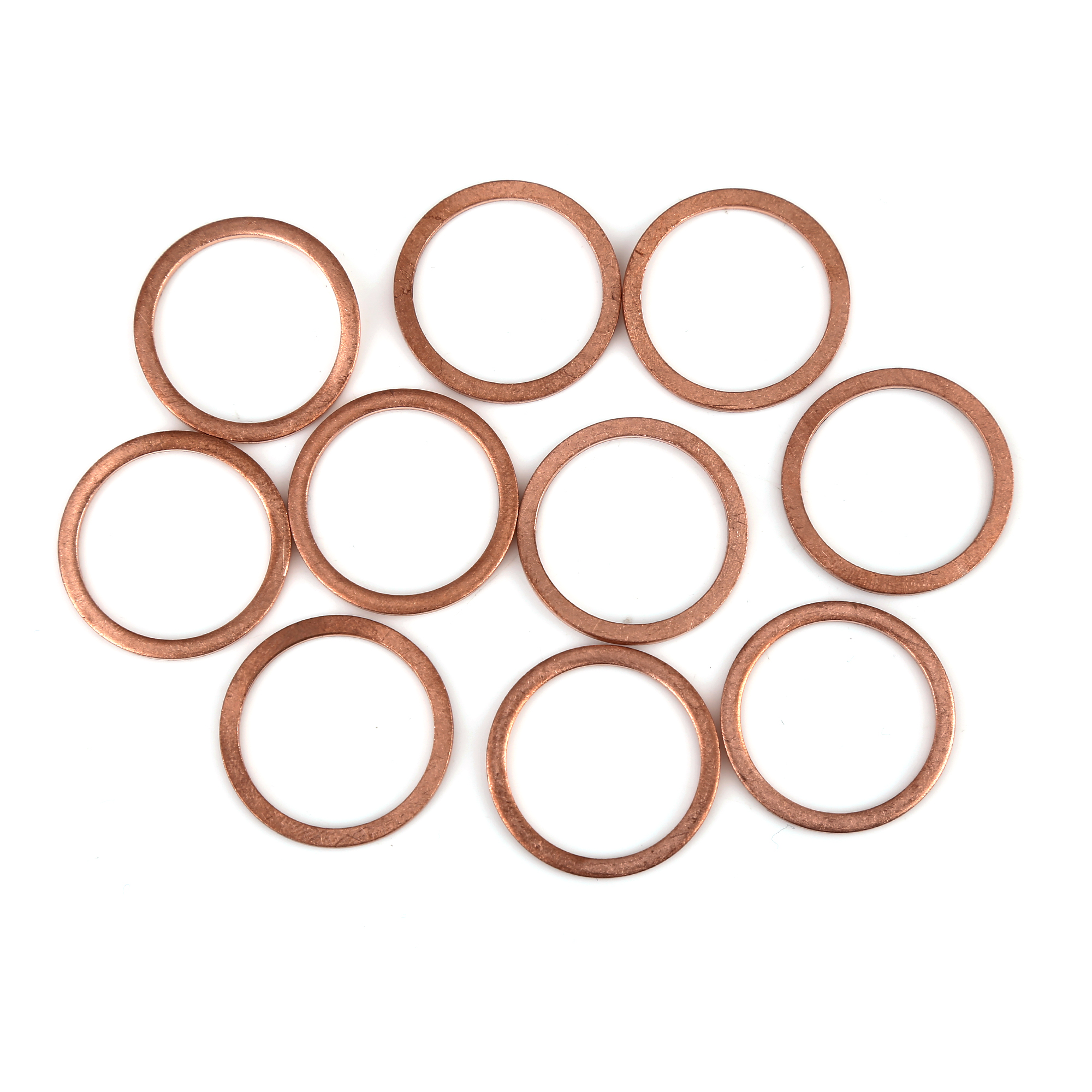 20 Pcs M14 X 18mm X 1.5mm Copper Flat Washers - For Automotive, Electrical & DIY Projects