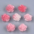 thumbnail image 1 of 10pcs Coral Beads Dyed Flower Cerise 10x10x6mm Hole: 1mm, 1 of 2