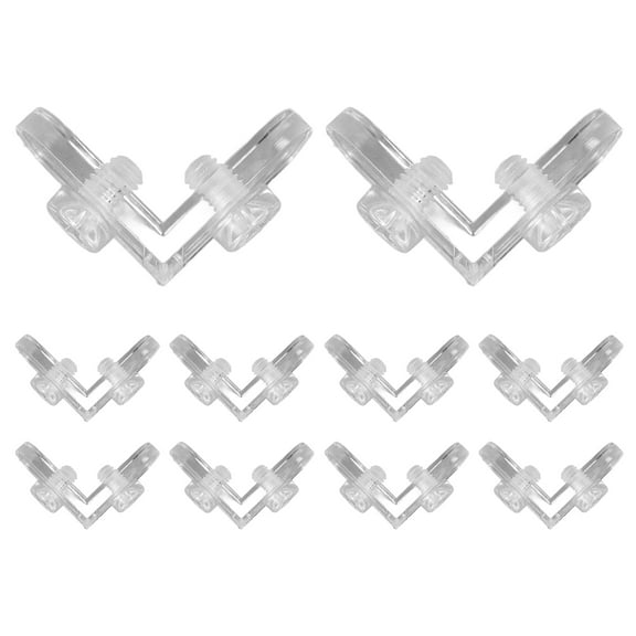 FONDOTIN Transparent Acrylic L Shaped Brackets Sturdy Wear-Resistant 10Pcs