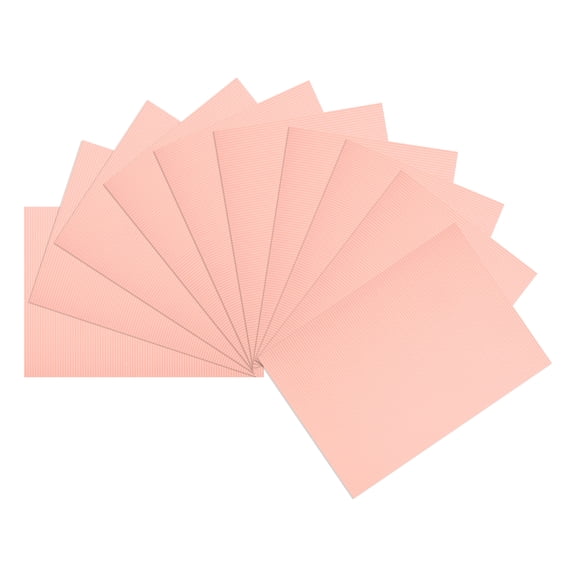 10pcs Corrugated Cardboard Paper Sheets,Light Pink,14inch x 10inch