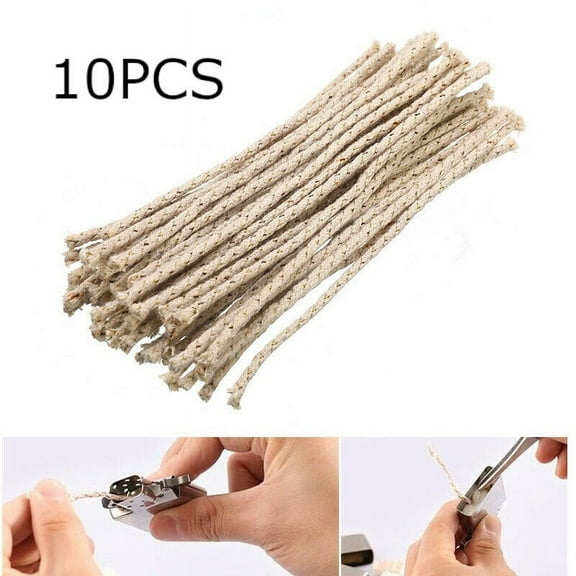 10pcs Cotton Core Wick Thread Copper Wire Wick Thread Replacement in Dispenser Oil Lighters TAPDRA Spare Part