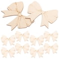 thumbnail image 1 of 10pcs Crafting Wood Crafts Wood Craft Supplies Unfinished Bowknot Materials for Crafts, 1 of 6