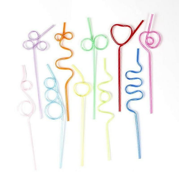 10pcs Crazy Straws for Kids Silly Straws for Kids Plastic Straws Reusable Drinking Straws Reusable Plastic Straws Plastic Reusable Straws