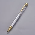 thumbnail image 1 of 10pcs Creative Empty Tube Ballpoint Pens with Black Ink Pen Refill Inside for DIY Glitter Epoxy Resin Ballpoint Pen Herbarium Pen Making Golden Silver 140x10mm, 1 of 4