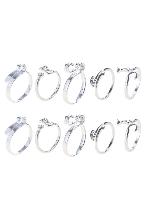 10pcs Crochet Rings Set Adjustable Yarns Tension Rings Stylish Crocheted Finger Accessories for Knitting Enthusiasts