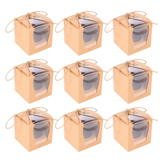 10pcs Cupcake Packing Boxes Simple Cake Packaging Boxes Cake Cases Baking Boxes