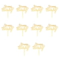 thumbnail image 1 of 10pcs Cupcake Toppers Birthday Cake Picks Birthday Cake Golden, 1 of 6
