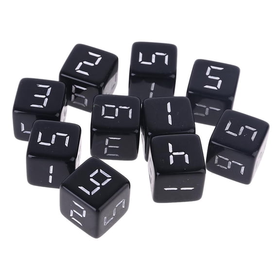 10pcs D6 Six Sided Dices Number Square for Party Night Club Board Game Role Playing 15mm