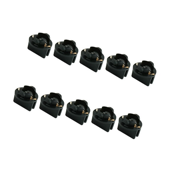 10pcs DC 12V T10 Twist Base Socket Wedge Light Bulb Holder for Car Instrument Dash