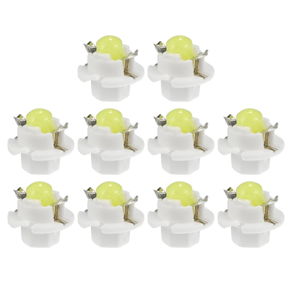 10pcs DC 12V T5 B8.4D LED Lights Dashboard Light White for Car Internal