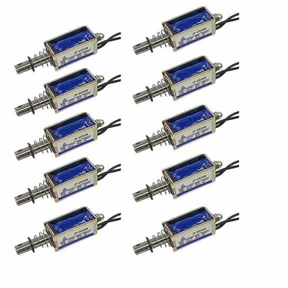 10pcs DC Solenoid Valve Electromagnet DC 12V Spring Push-Pull Through Type$$Plumbing & HVAC