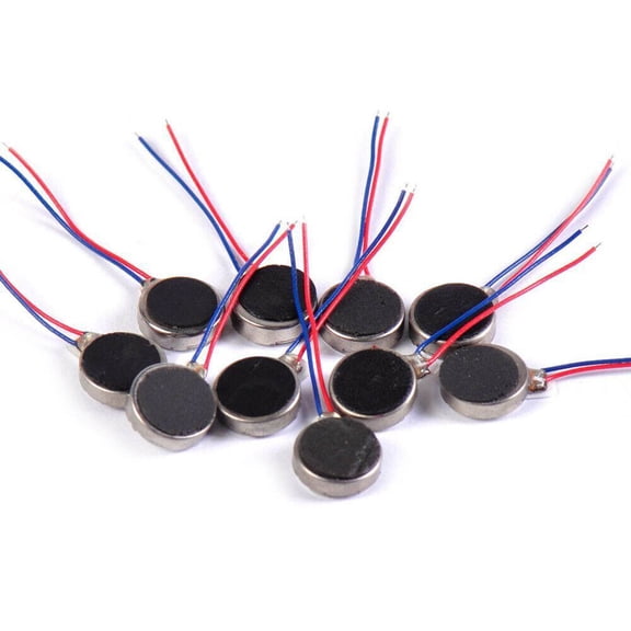 10pcs DC3V Pager Cell Phone Mobile Coin Flat Vibrating Vibration Micro Motor