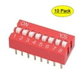 thumbnail image 1 of 10pcs DIP Switch 2 Row 16 Terminals 8 Positions Sliding Switch 2.54mm Pitch, 1 of 4