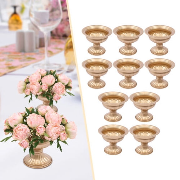 10pcs DIY Baking Lacquer Wedding Centerpieces Decor Luxury Flower Trumpet Vases