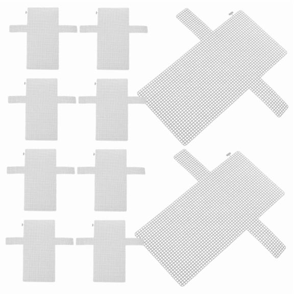 10pcs DIY Handcrafted Mesh Canvas Sheets for Crochet Projects Plastic Weaving Lining for Purse Making and Embroidery