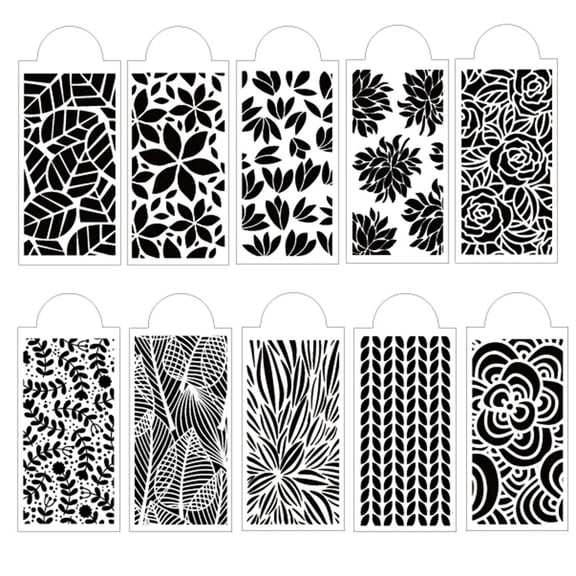 10pcs Rose Drawing Stencils Templates Embossing Paper Card Painting Scrapbooking Stamp Album Decoration