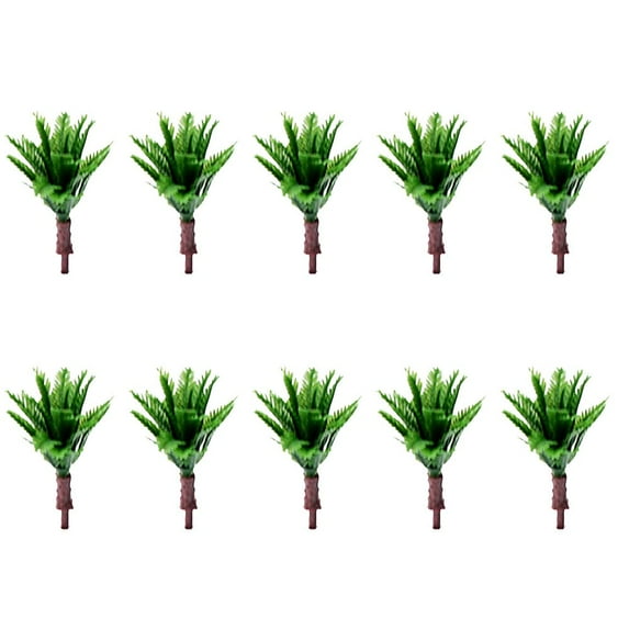 10pcs DIY Micro Landscape Ho Train Layout Rainforest Toys Coconut Trees Scenery Artificial Palm Trees Plastic Tree 4.2CM