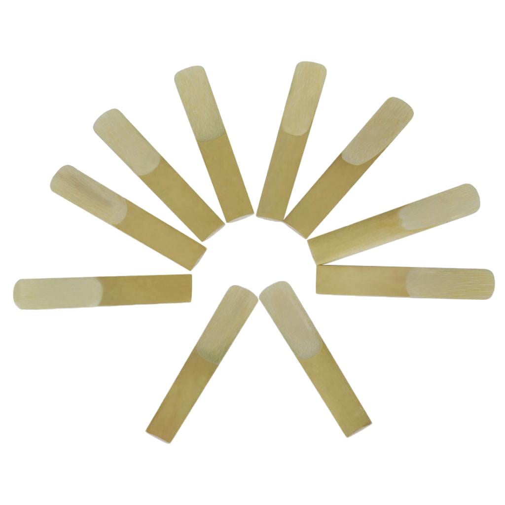10pcs DIY Replacement Clarinet Reeds Wood Color For Bb Clarinet Mouthpiece