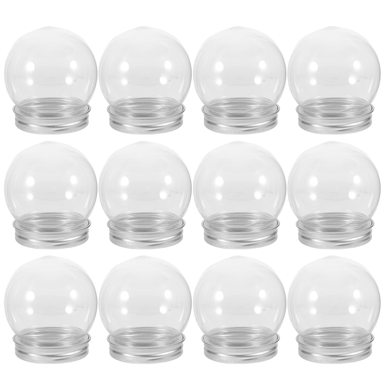 10pcs DIY Snow Globe Water Globes Screw Off Caps Empty Snow Globe