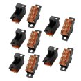 thumbnail image 1 of 10pcs DPDT 2 Position 6 Terminals Panel Mount Horizontal Slide Switch, 1 of 1