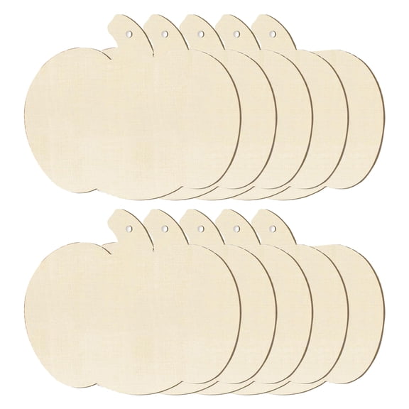 10pcs Decorative Pumpkin Blanks Paintable Plaques for Creative Halloween and Thanksgiving Projects Party Supplies