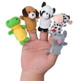 10pcs Different Cartoon Animal Finger Puppets Soft Velvet Dolls Props