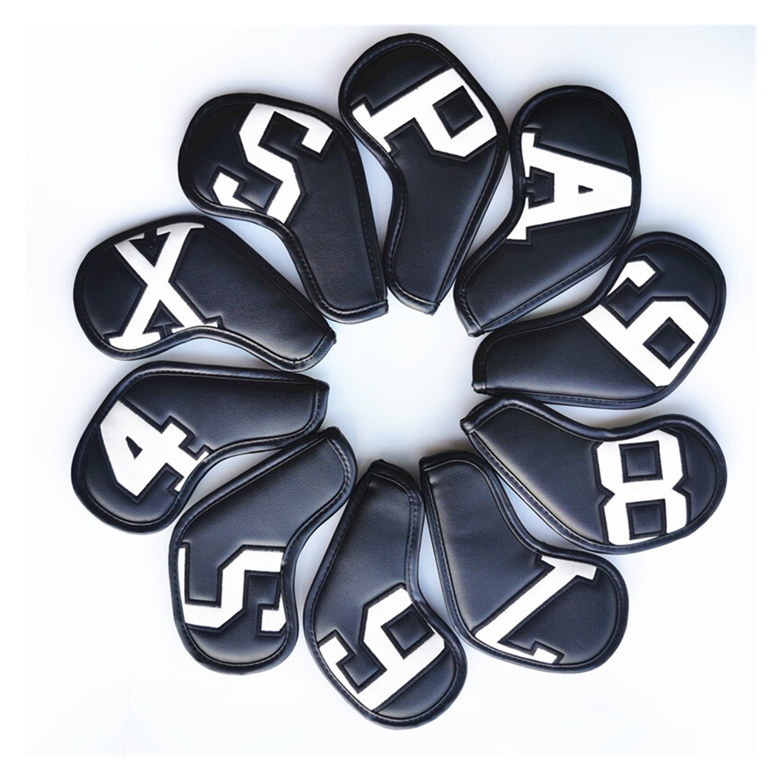 10pcs Digital Golf Club Covers Iron Covers Club Covers With Numbering