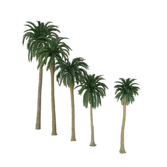 10pcs Diorama Wargame Beach Layout Model Train Coconut Palm Trees OO 16CM
