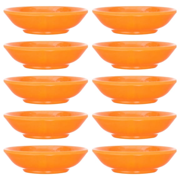 Orange Melamine Dipping Sauce Cups for Kitchen Use Simple Shape Pieces