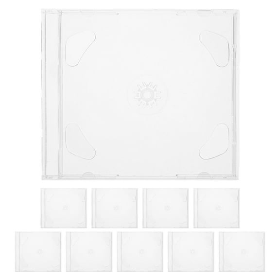 10pcs Disc Protective Boxes Standard DVD Case Portable Storage Organizer