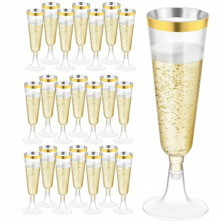 10pcs Disposable Cups Clear Plastic Champagne Flutes Bar Cups Toasting Glasses for Weddings Party Cocktail Cups,150ml