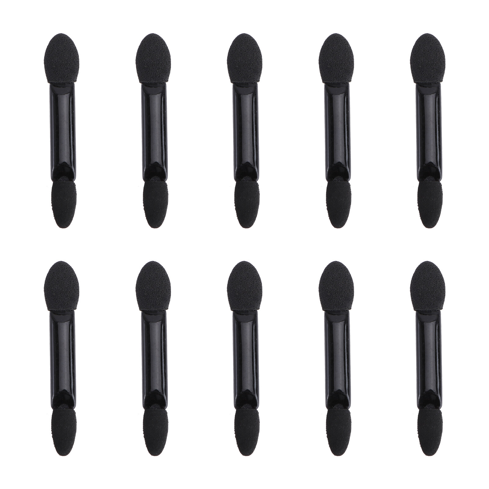 10pcs Disposable Dual Sided Eyeshadow Brush Sponge Tipped Oval Makeup 