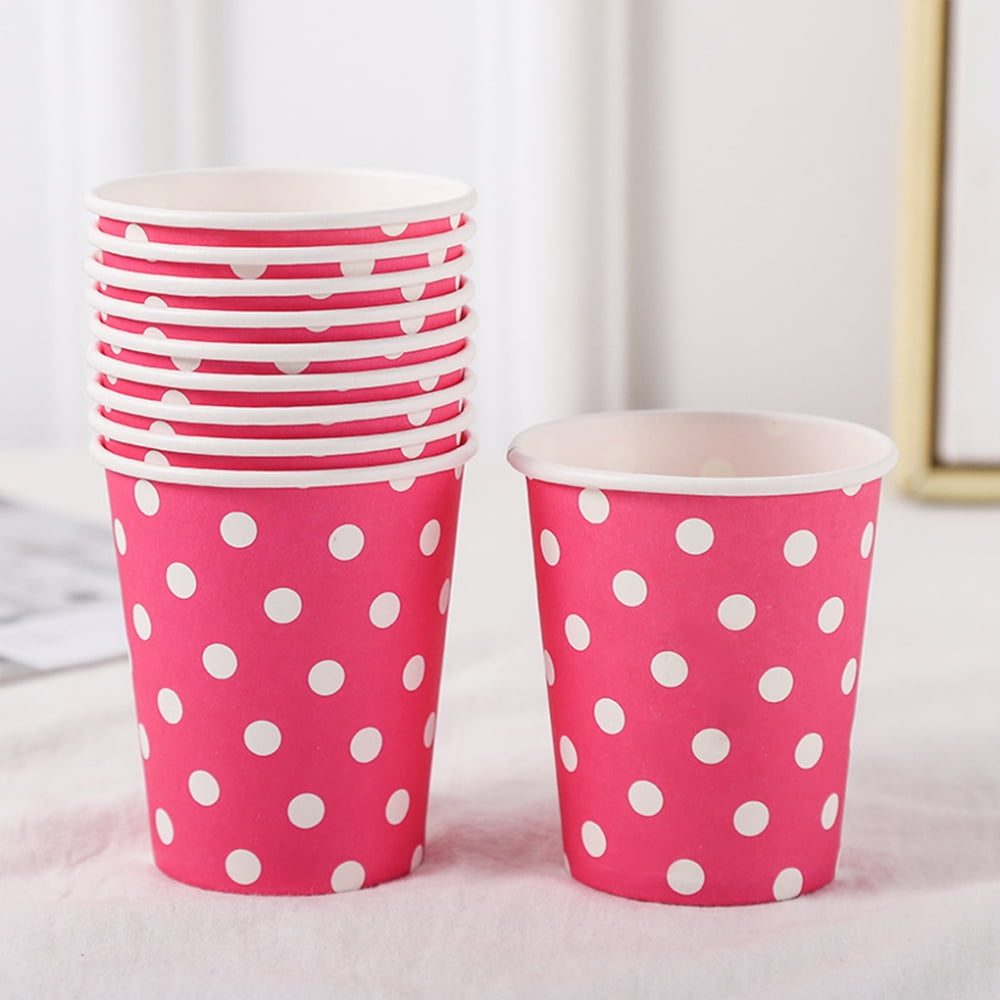 10pcs Disposable Paper Cups Small Mouthwash Cups Cold Beverage Drinking