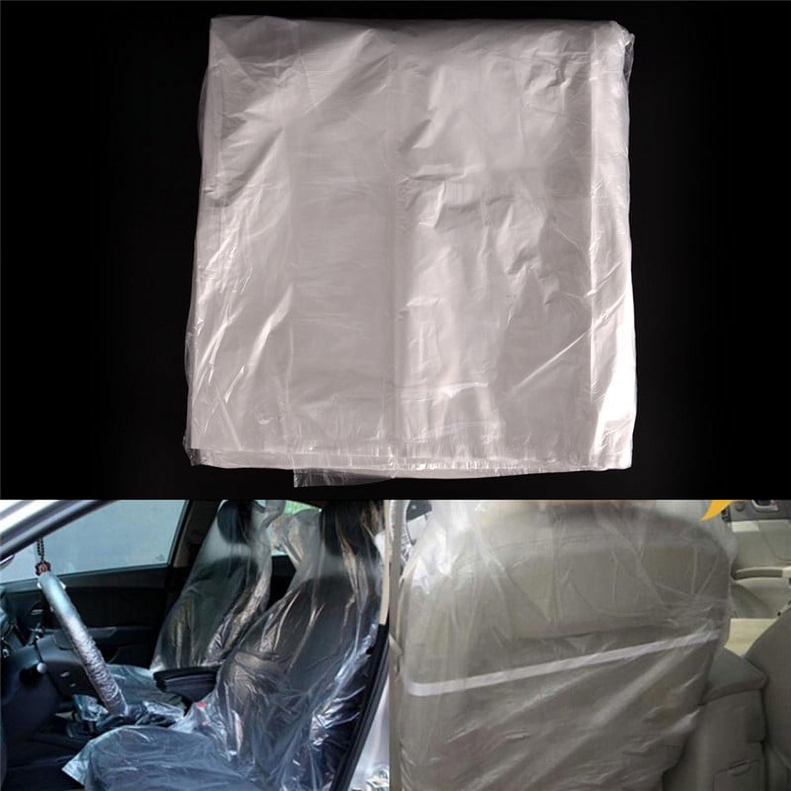 10pcs Disposable Plastic Car Seat Covers Protectors Mechanic Valet Roll Plastics