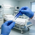 thumbnail image 1 of 10pcs Disposable Plastic Tweezers, Blue Non-Sterile Forceps for First Aid & Crafts, 1 of 4