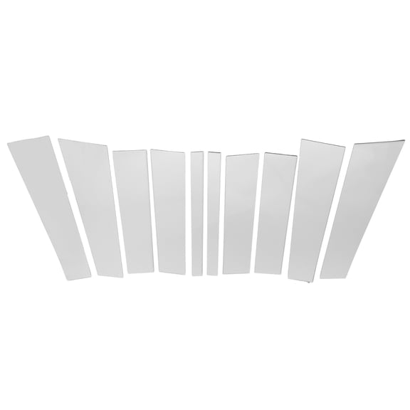 10pcs Door Pillar Window Trim for Mercedes-Benz GL-Class 2008-2012 Plastic Chrome Silver Tone