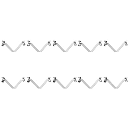 10pcs Double Button Kayak Paddle Snap Spring Clip 40mmx5.7mm V Shaped Hollow Lift Telescopic Locking Pole Clips